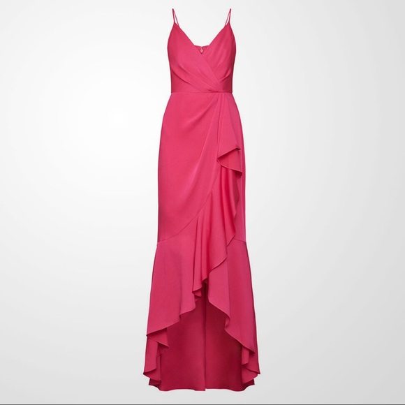 Faux Wrap Ruched Ruffle Dress - Picture 2 of 6